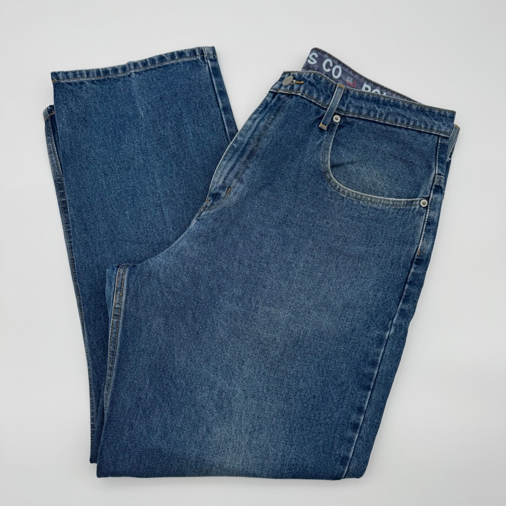 Vintage Polo Jeans Co Ralph Lauren Mens 38x30 Blue Denim Straight Jean
